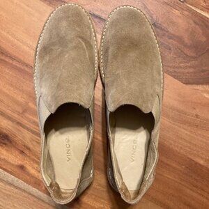 Vince Slip-on Suede Tan Flats - Womens 10.5